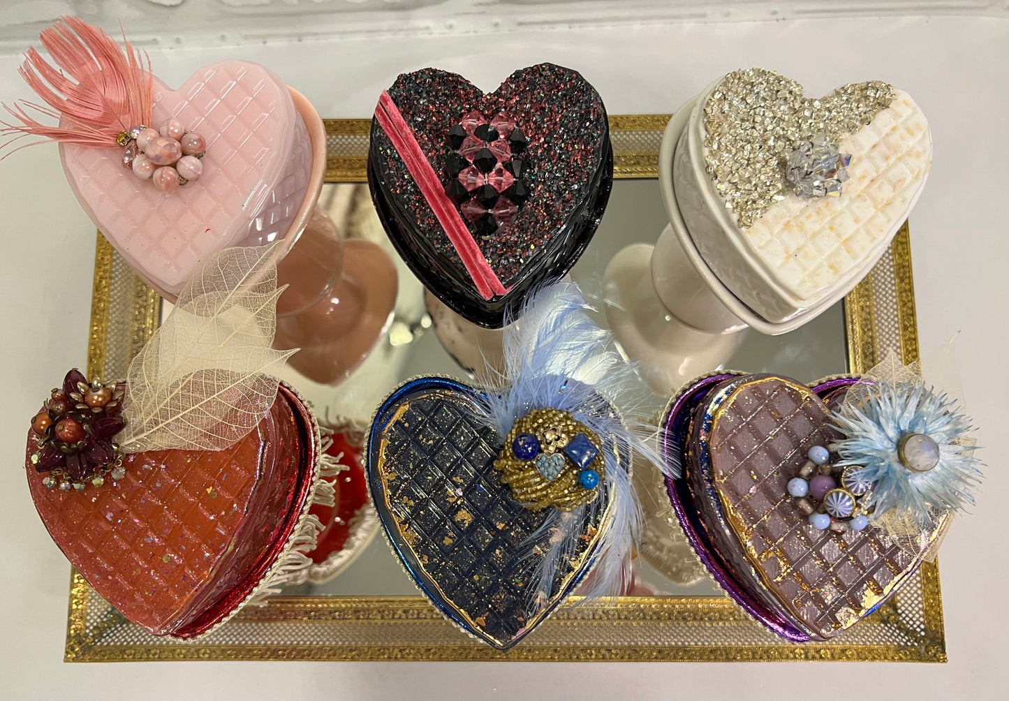 Trinket Keepsake Heart Dish - Purple