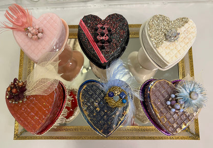 Trinket Keepsake Heart Dish - Purple