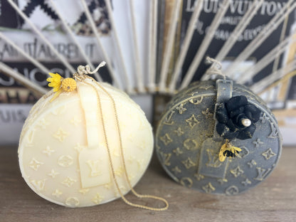 DESIGNER HANDBAG CANDLE | LV CHAPEAU