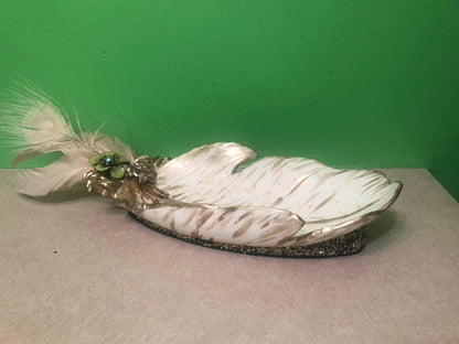 PEACOCK TRINKET DISH | PINK