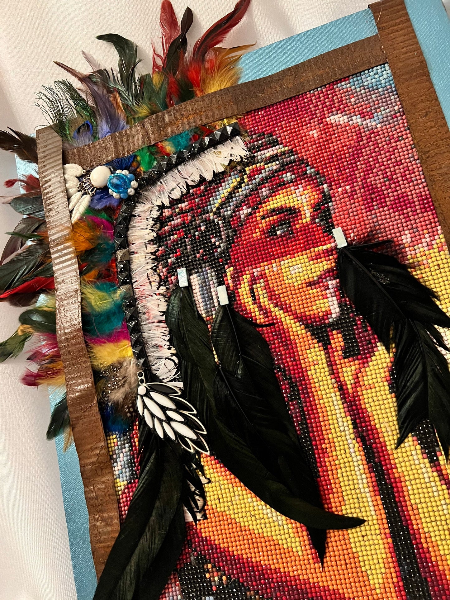 Wall Art - Vintage Jeweled Indian Princess Mixed Media