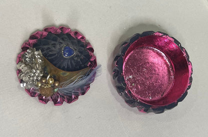 Teardrop Diamond Design Vintage Jeweled Keepsake Box