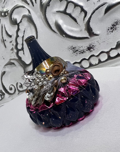 Teardrop Diamond Design Vintage Jeweled Keepsake Box
