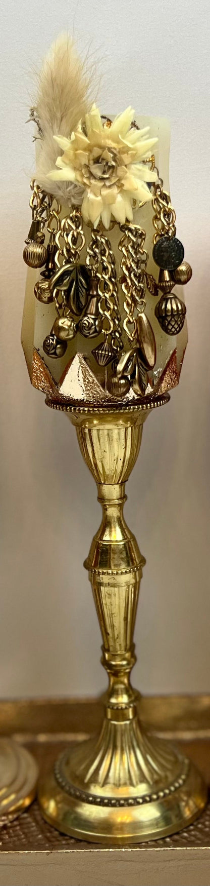 VASE - Vintage Jeweled Embellished Vase Decor - Makeup Brush Holder