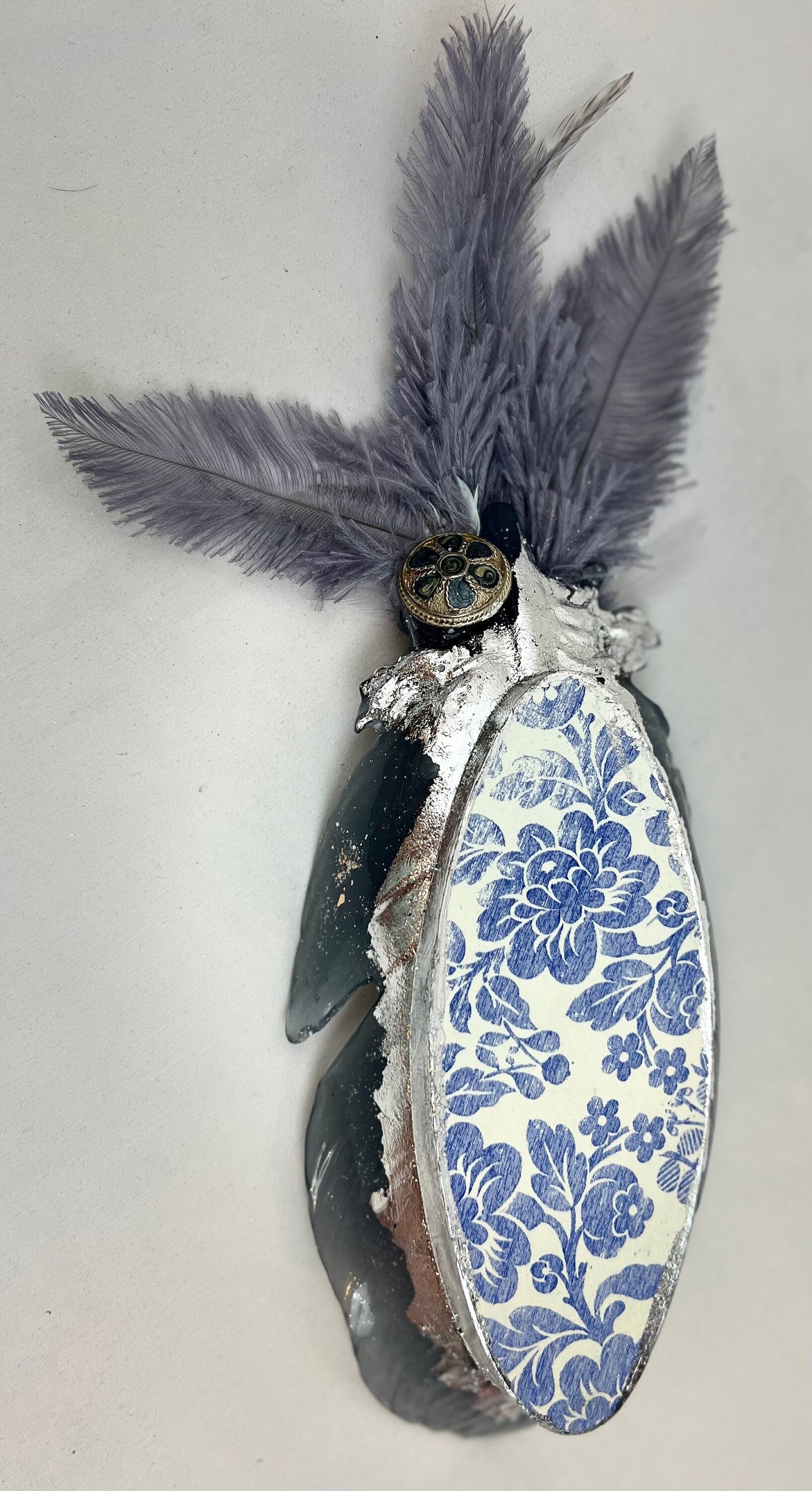 Embellished Vintage Jeweled Peacock Trinket Dish