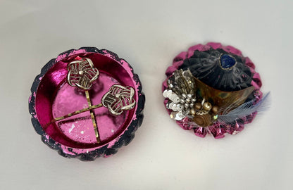 Teardrop Diamond Design Vintage Jeweled Keepsake Box