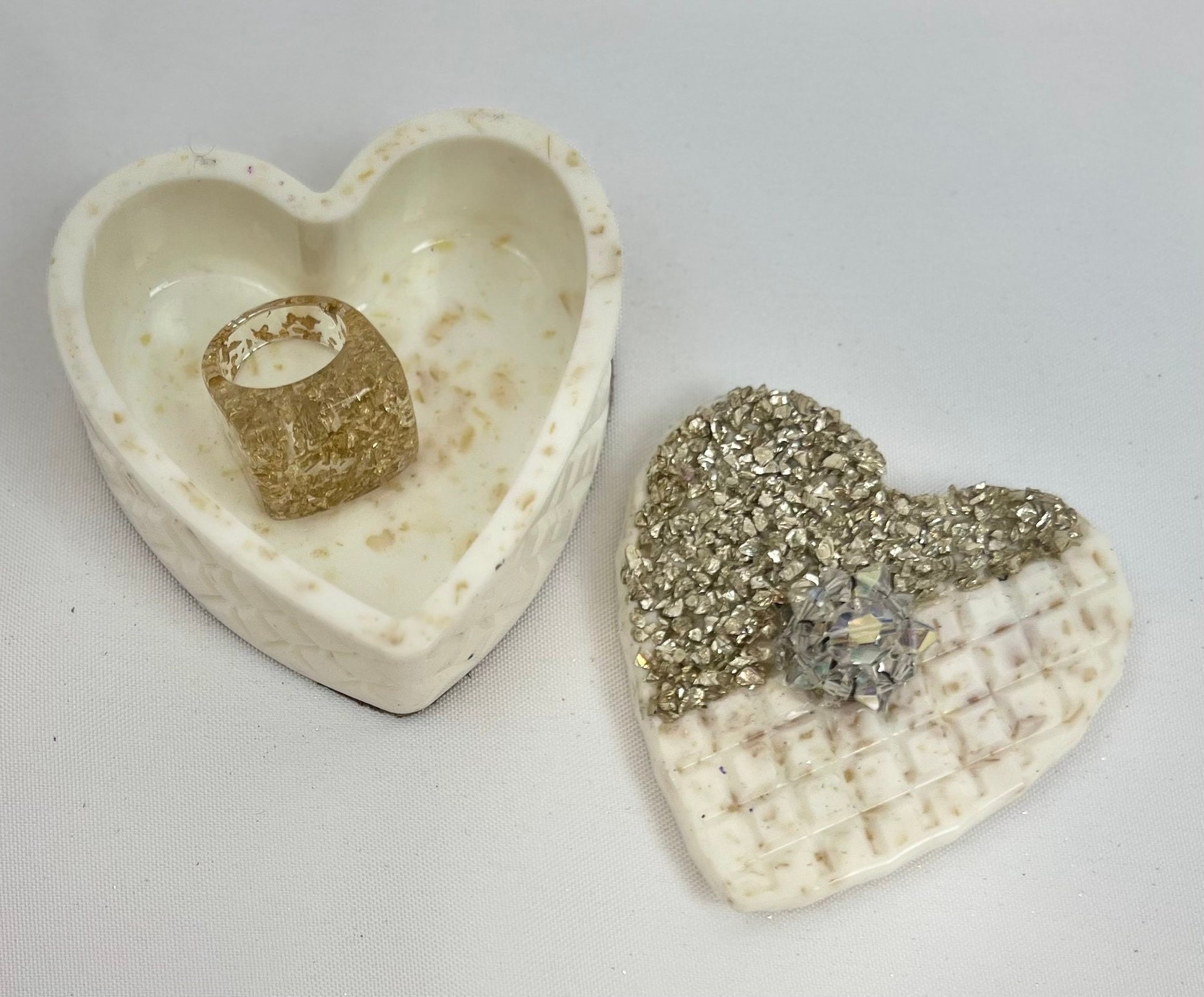 Handcrafted Heart Shaped Trinket Container