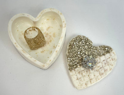 Handcrafted Heart Shaped Trinket Container