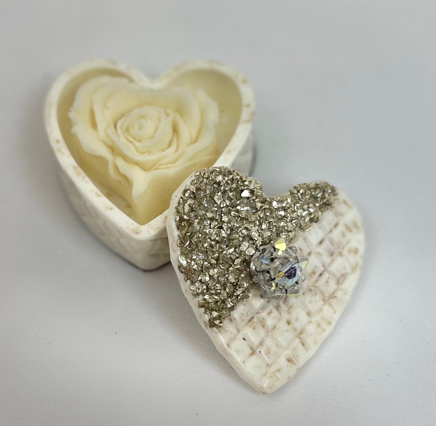 Handcrafted Heart Shaped Trinket Container
