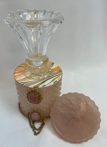 Trinket Dish Vintage Jeweled Diamond Designed Vessel