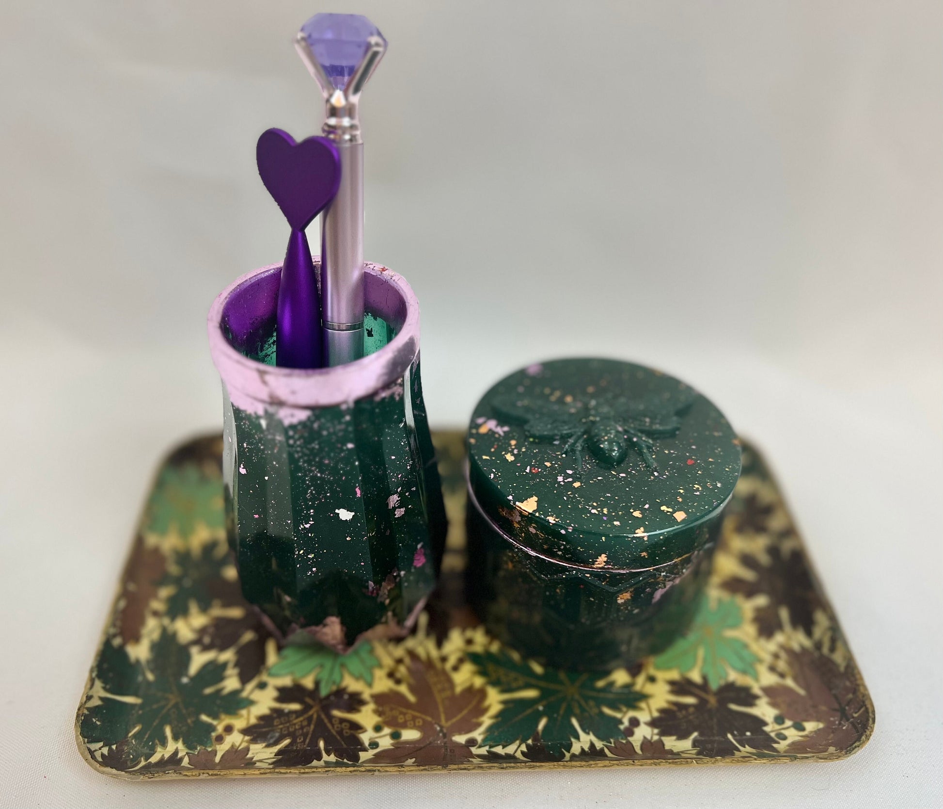 Bumblebee Vintage Jeweled Keepsake Container