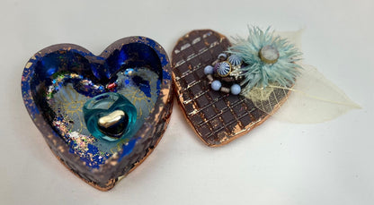 Handcrafted Heart Shaped Trinket Container