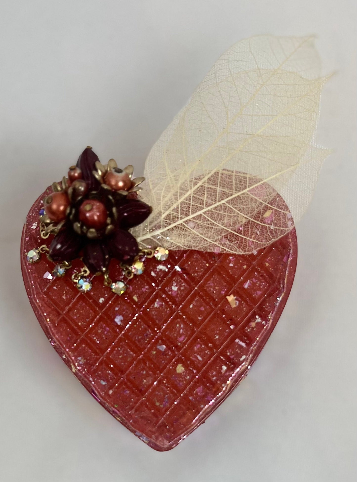 Heart Shaped Storage Container w/Heart Lotion Bar - Jewelry Keepsake Box
