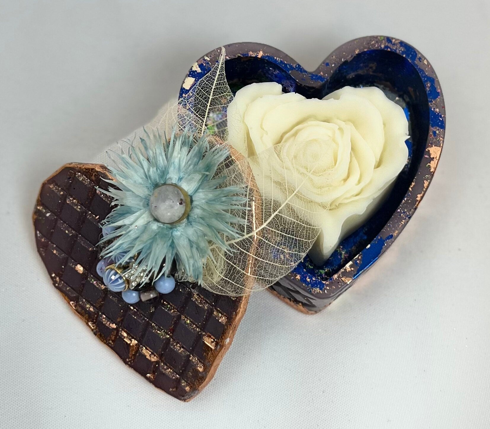 Handcrafted Heart Shaped Trinket Container