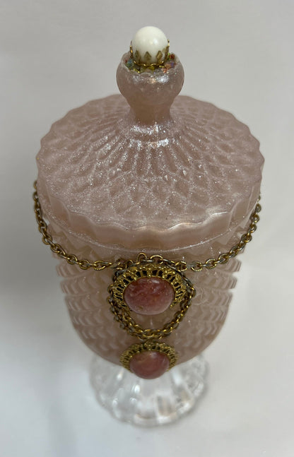 Trinket Dish Vintage Jeweled Diamond Designed Vessel