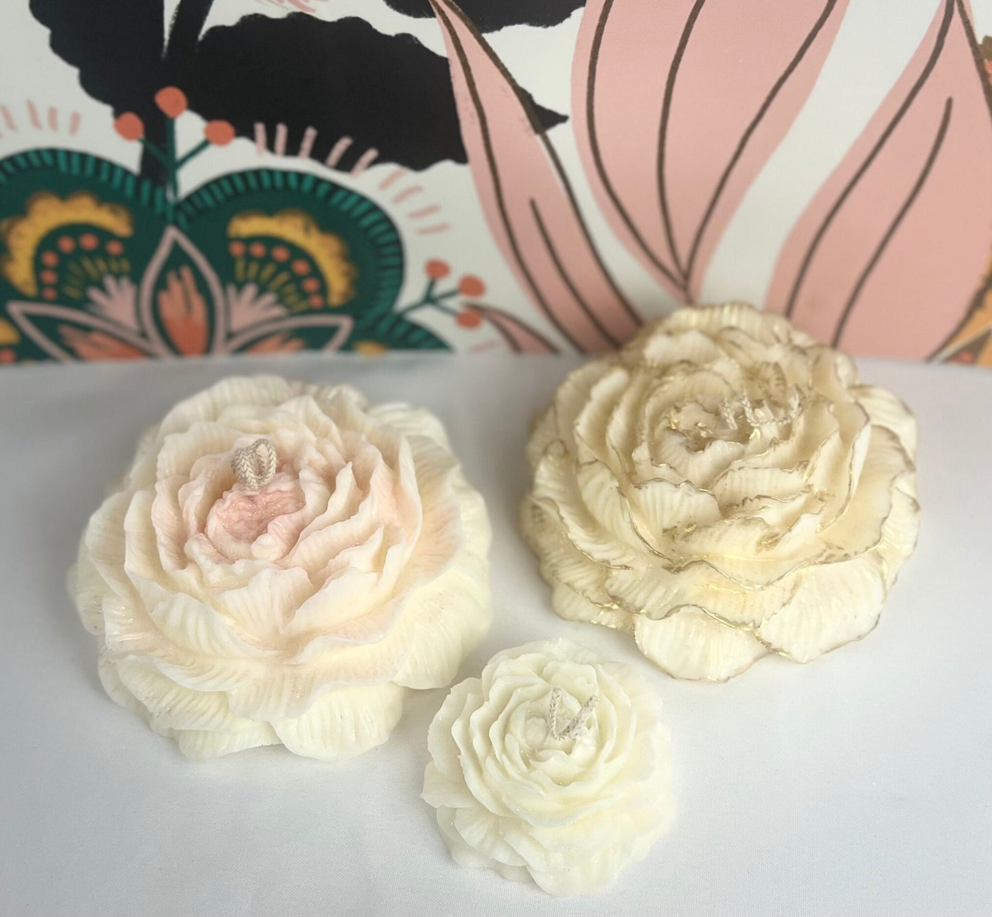 Peony Sculptural Candles