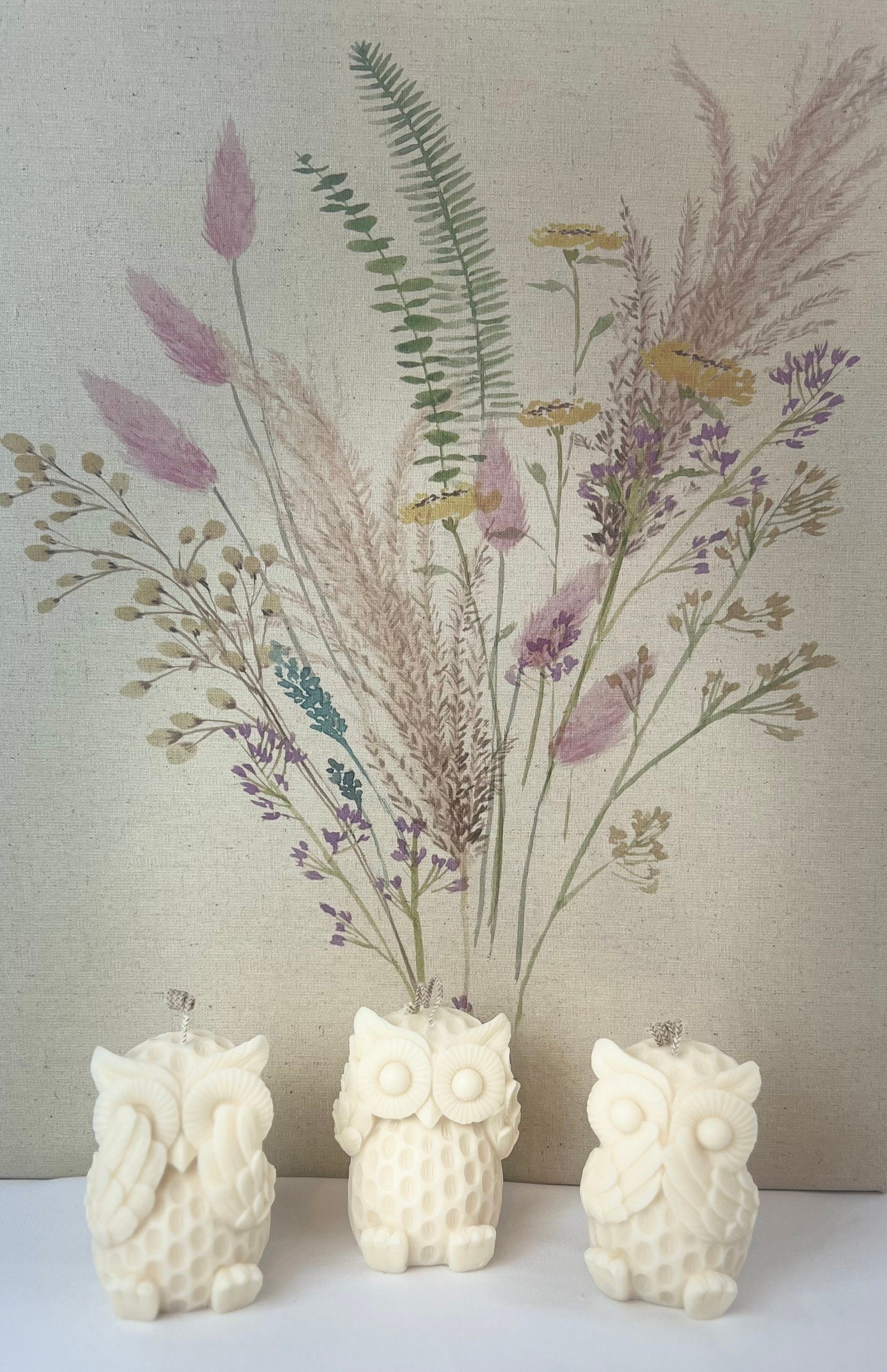 Owl Sculptural Candles