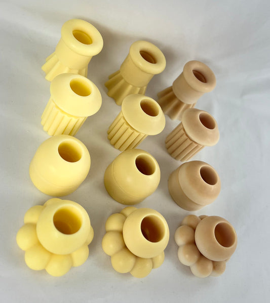 Taper Candle Rings - Yellow Pallet