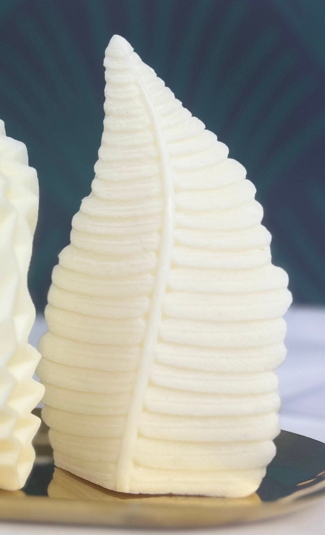 BoHo Vibes Shell Fern Leaf Feather Sculpture Candles
