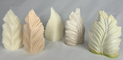 BoHo Vibes Shell Fern Leaf Feather Sculpture Candles