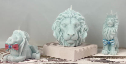 Lion Head & Lion Figurine Sculpture Candles