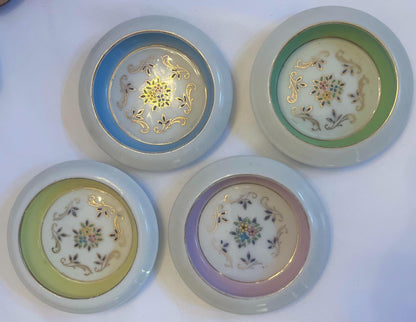 Hunt Hallmark Porcelain Hand Painted Coasters - Set of 4