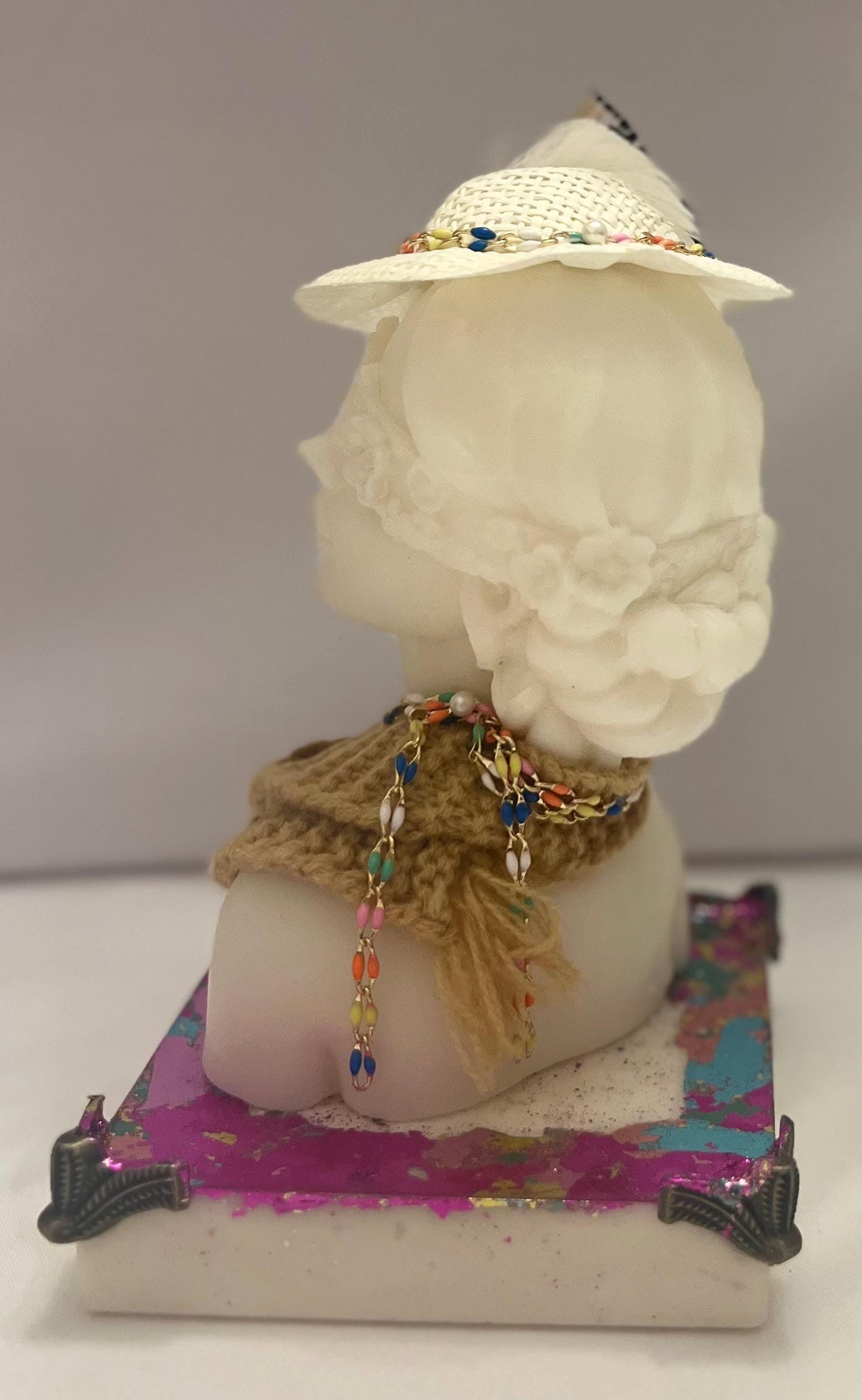 Sunflower Glam Lady Candle Ornaments for Inspirational Home Decor