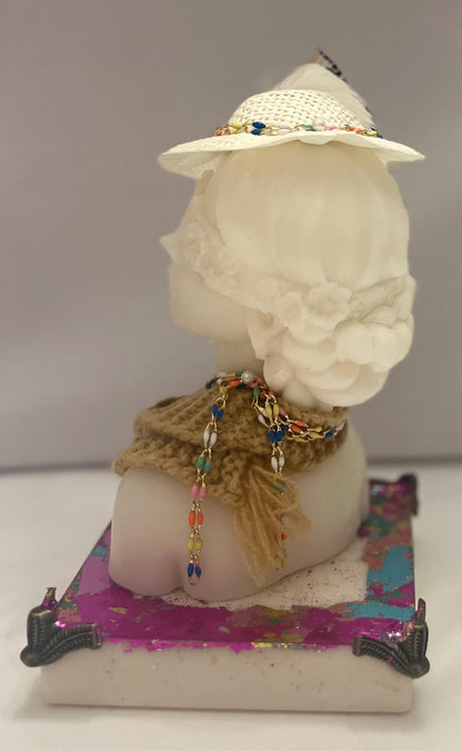 Sunflower Glam Lady Candle Ornaments for Inspirational Home Decor
