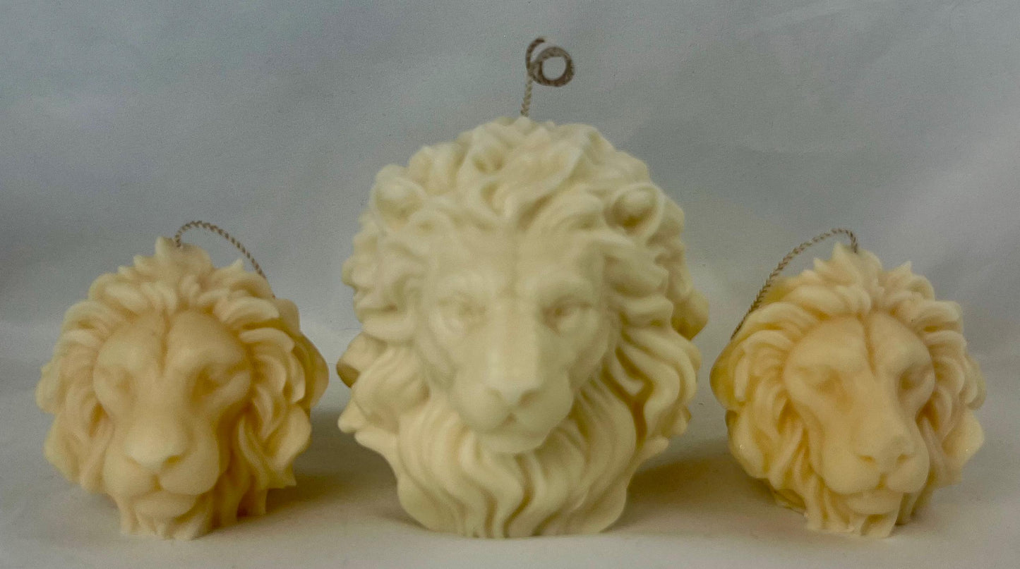 Lion Head & Lion Figurine Sculpture Candles