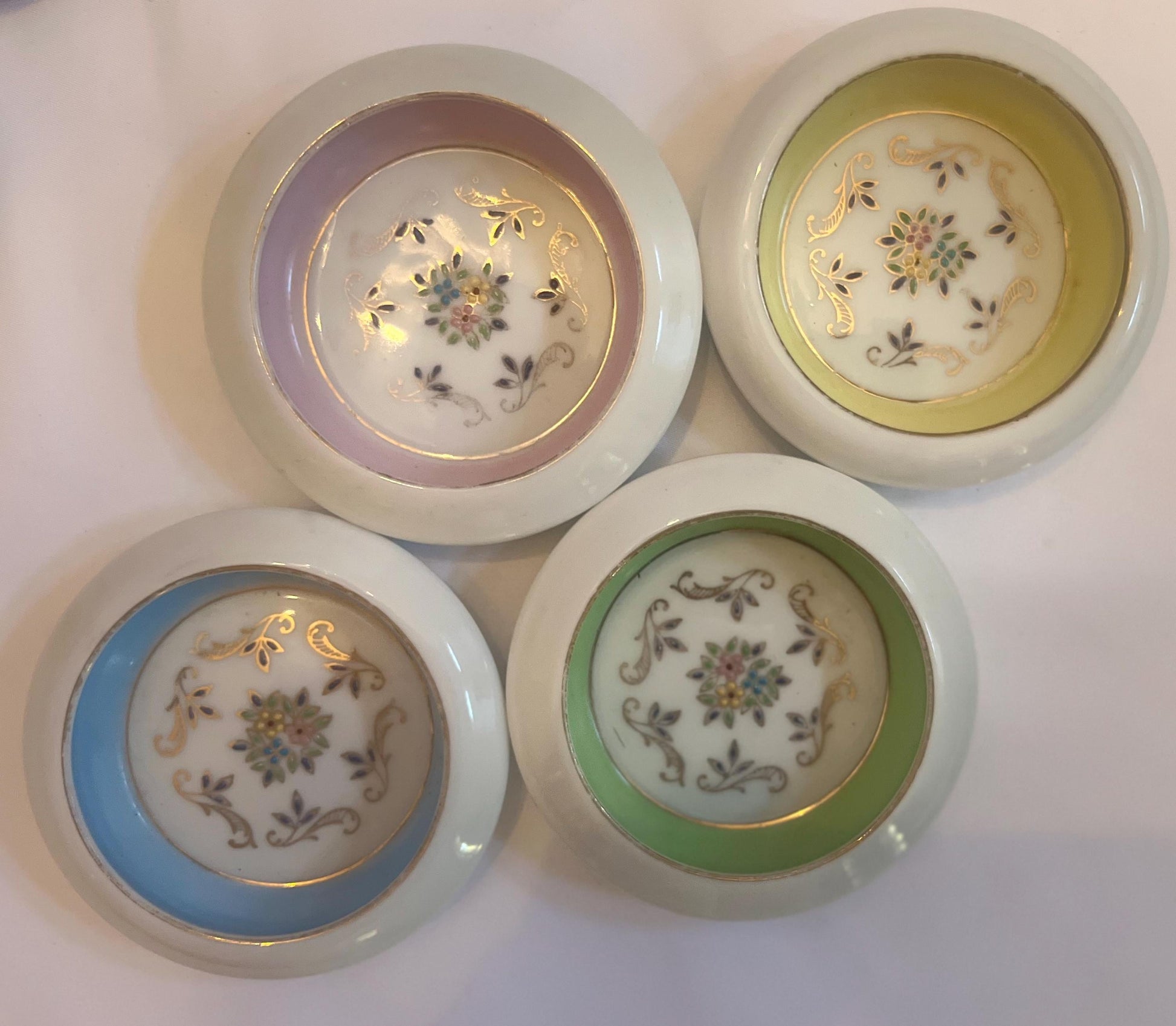 Hunt Hallmark Porcelain Hand Painted Coasters - Set of 4