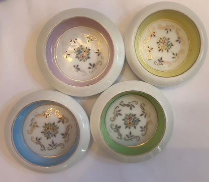 Hunt Hallmark Porcelain Hand Painted Coasters - Set of 4