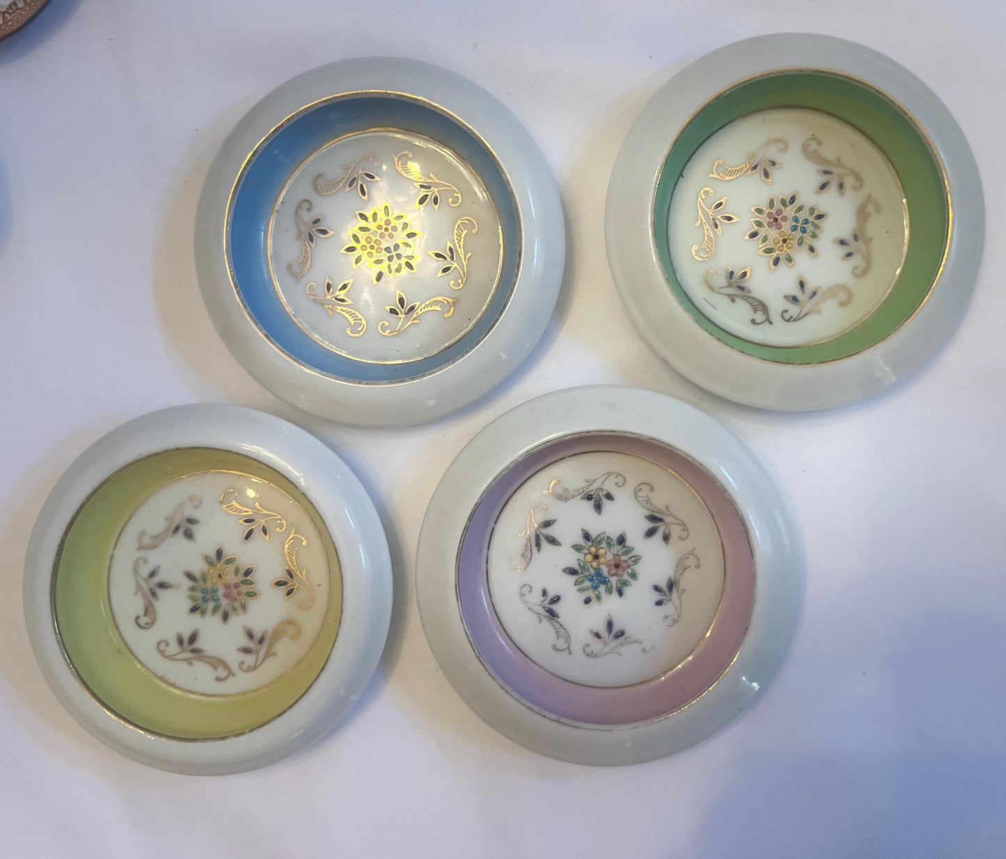 Hunt Hallmark Porcelain Hand Painted Coasters - Set of 4