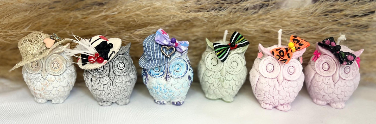 Fancy Mini Owl Candles