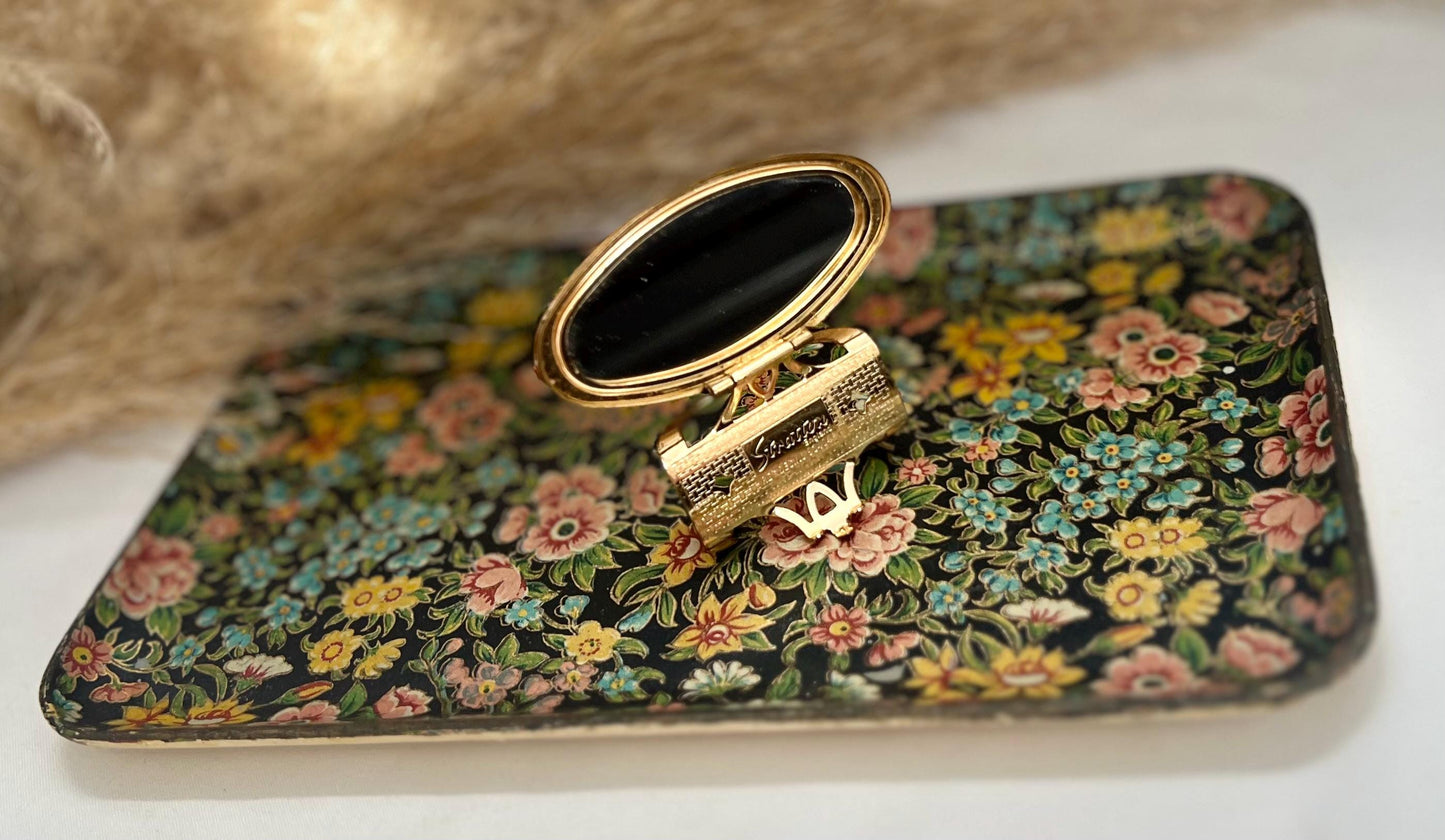 NEW INVENTORY Unique Retro Vintaged Lip Balm Mirror Ring