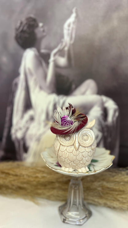 Handmade Soy Owl Candle - Decorative Embellished Design