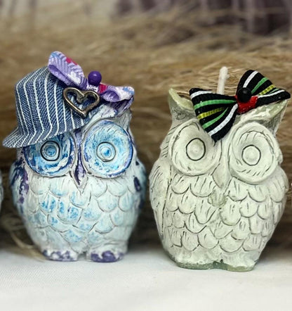 Fancy Mini Owl Candles
