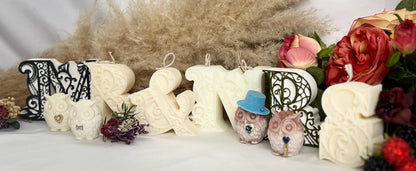 Fancy Mini Couple Owl Candles
