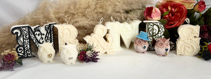 Fancy Mini Couple Owl Candles