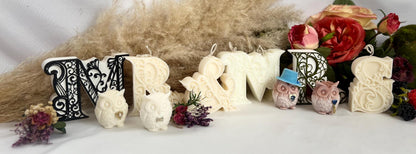 Fancy Mini Couple Owl Candles