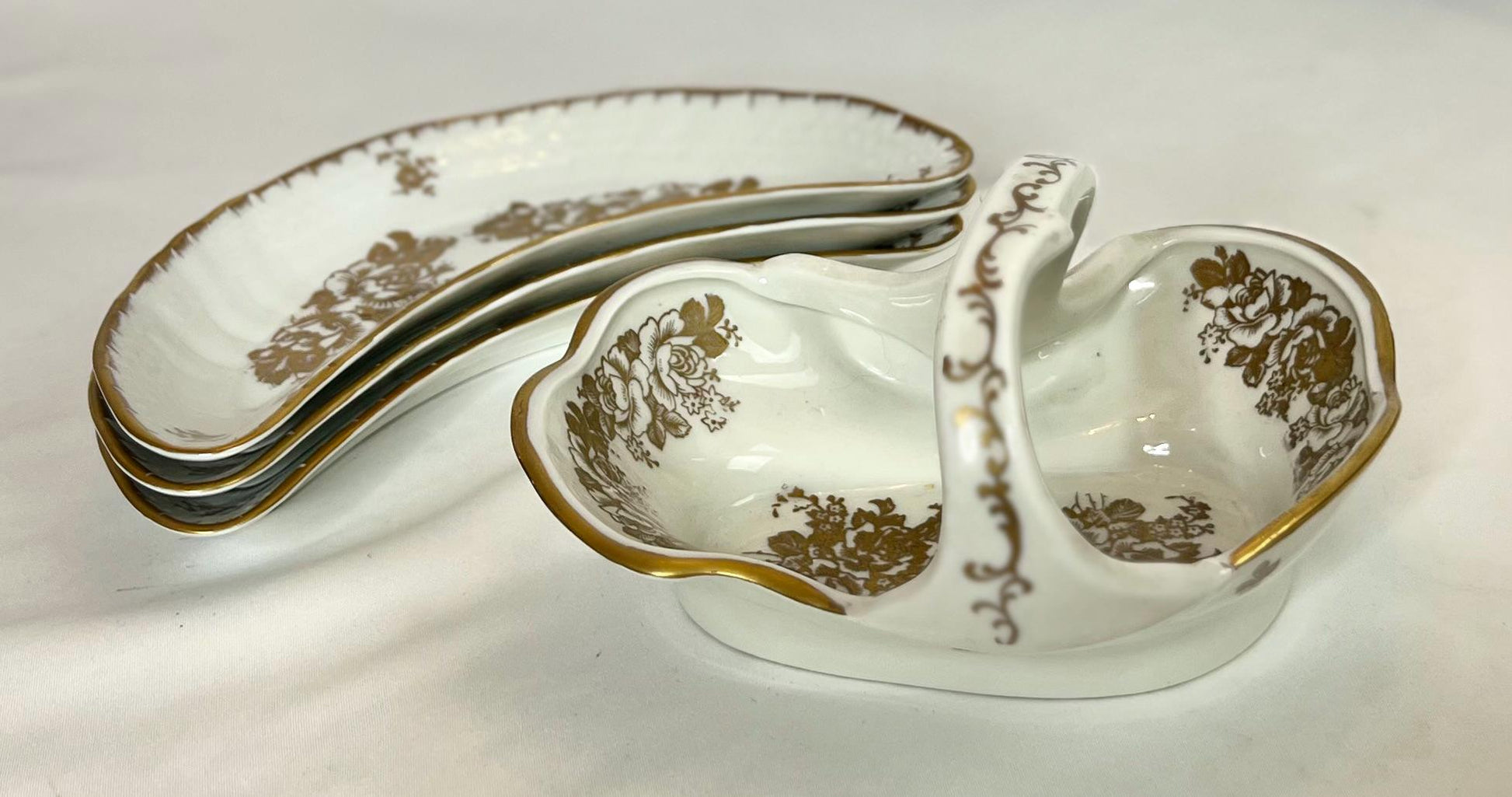 French Hand Painted Porcelain Dishes