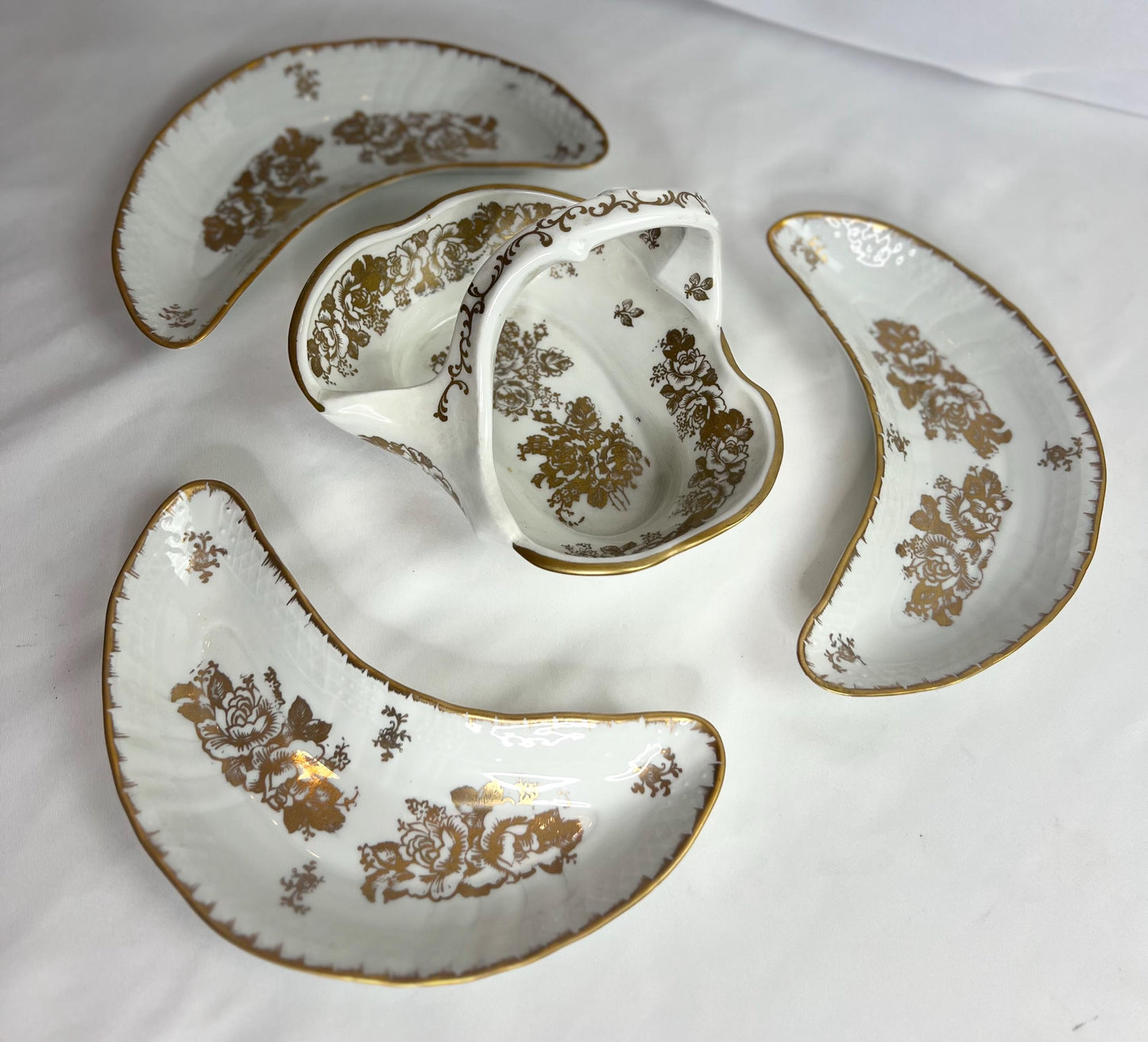 French Hand Painted Porcelain Dishes