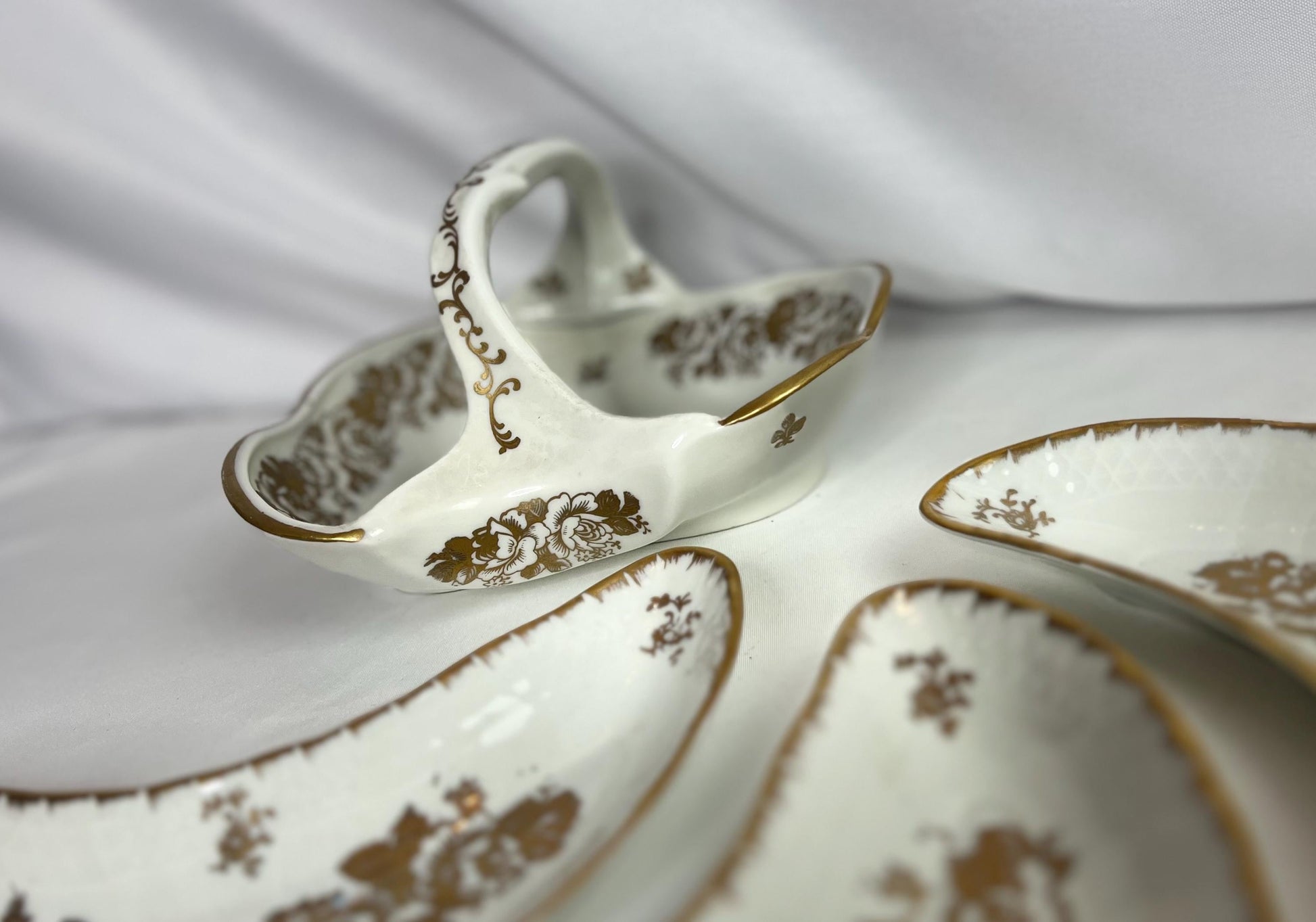 French Hand Painted Porcelain Dishes