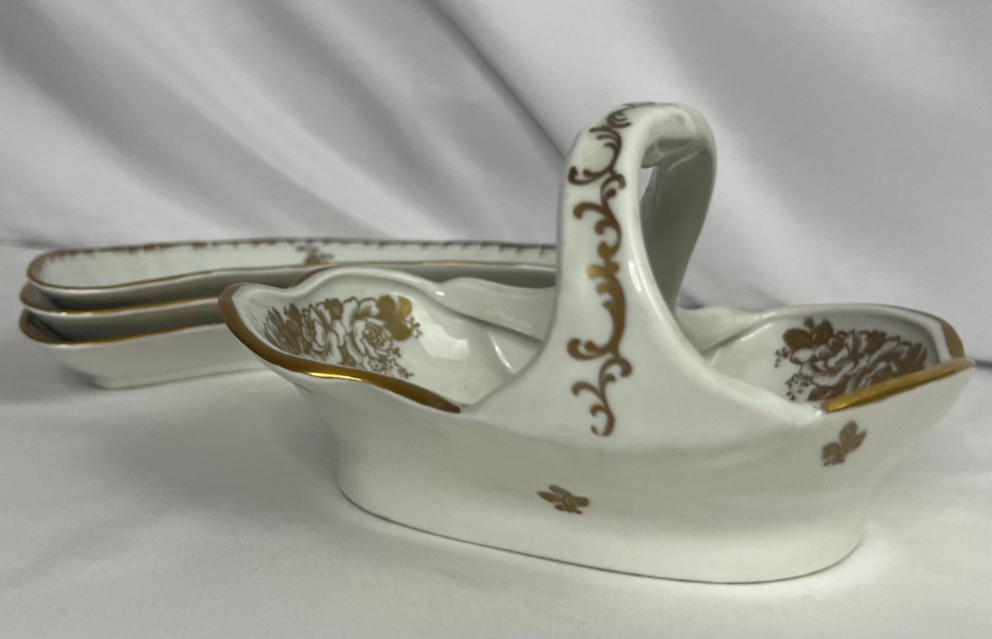 French Hand Painted Porcelain Dishes
