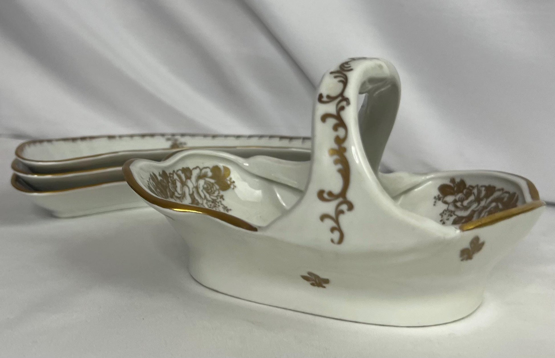 French Hand Painted Porcelain Dishes