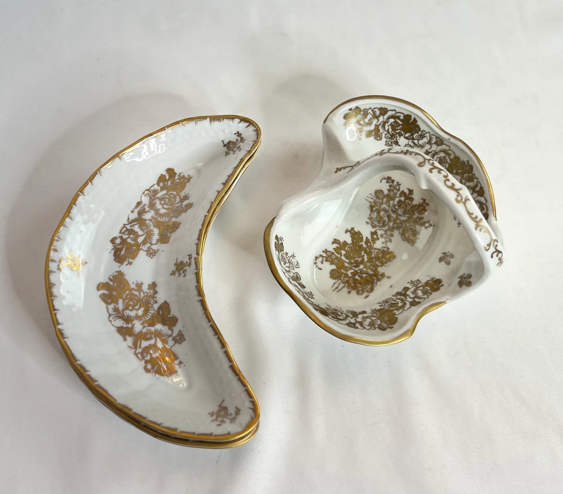 French Hand Painted Porcelain Dishes
