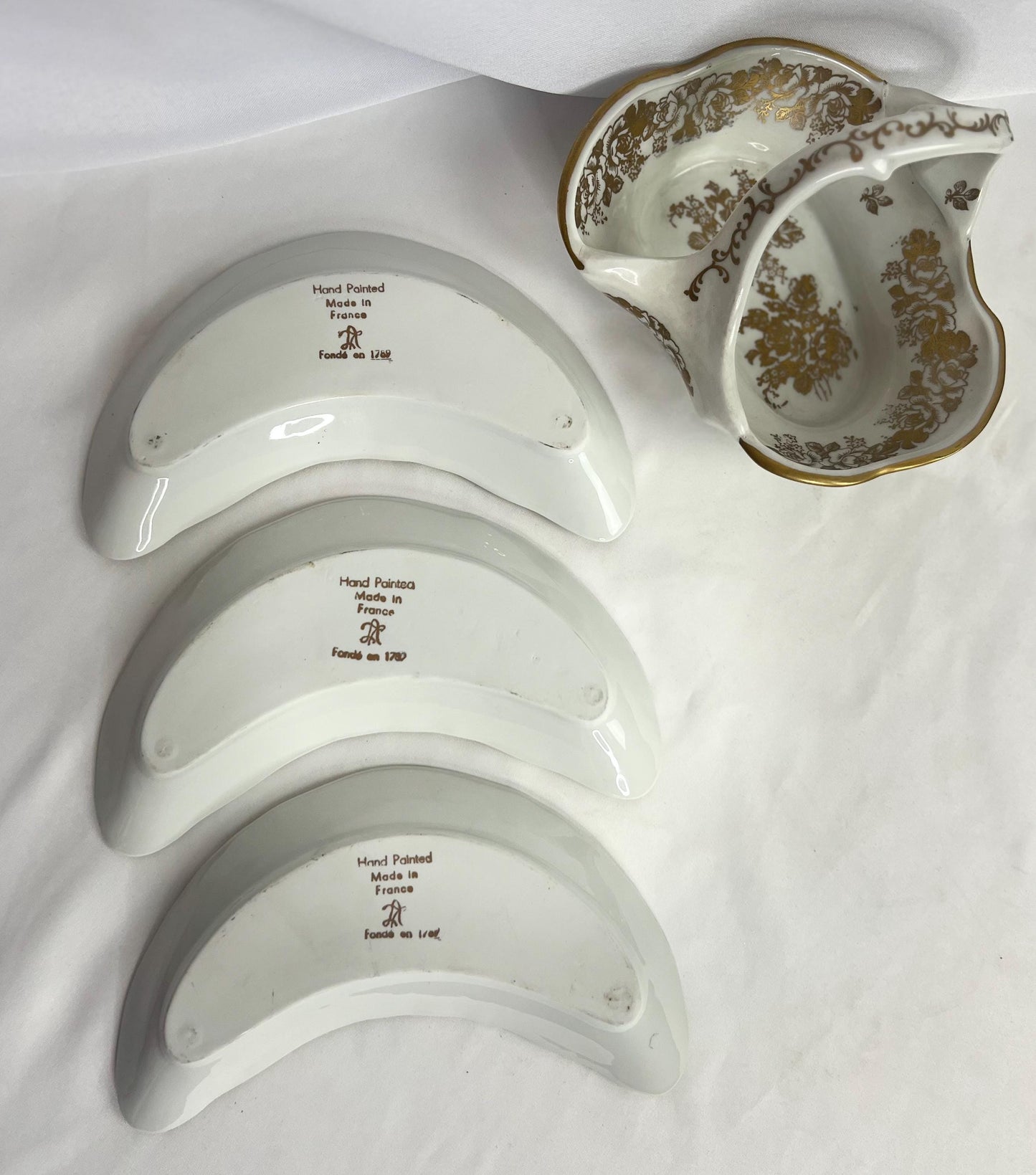 French Hand Painted Porcelain Dishes