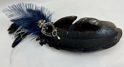 Embellished Vintage Jeweled Peacock Trinket Dish