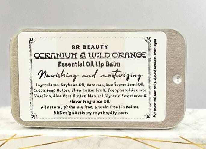 Essential Oil Vegan Lip Balm - Nourishing & Hydrating Lip Moisturizer