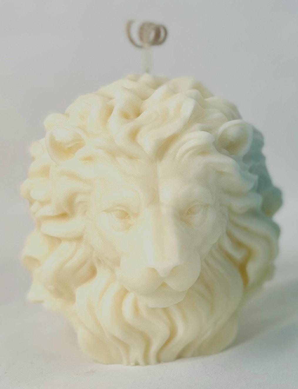 Lion Head & Lion Figurine Sculpture Candles