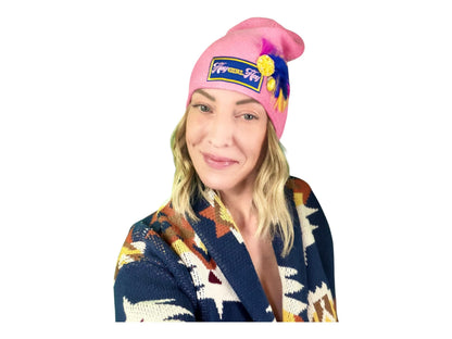 NEW Style Statement “HEY Girl HEY” Patchwork Jeweled Designer Winter Hat
